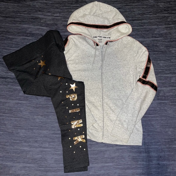 COPY - VS PINK S/M rose gold bling matching set - Picture 4 of 6